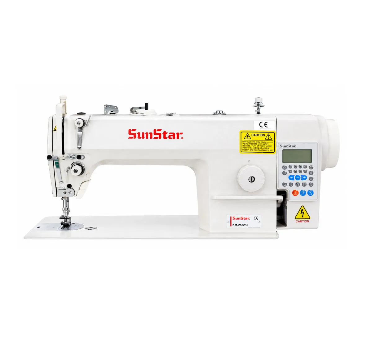 Máy may 1 kim, motor liền trục, cắt chỉ tự động, nâng chân vịt tự động, dùng cho hàng mỏng và trung bình KM-2522A